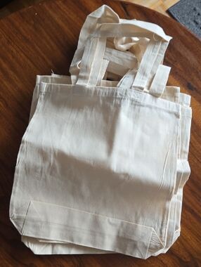 Plain Beige Canvas Tote Bag - Set of 10 Crafts Cricut
